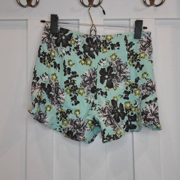 NWT FREE PEOPLE Fiona Printed Mint Flutter Shorts (Size 0) MSRP $78 - Picture 3 of 3